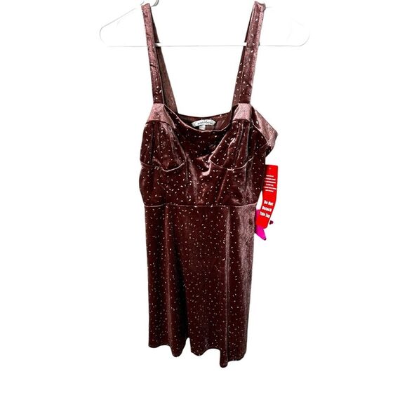 NWT Speechless Rose blush velvet with silver flecks cocktail dress medium - Picture 1 of 6